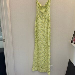 Floral Yellow Maxi Dress